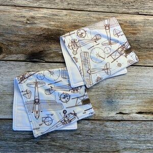 Burp cloth set || airplanes